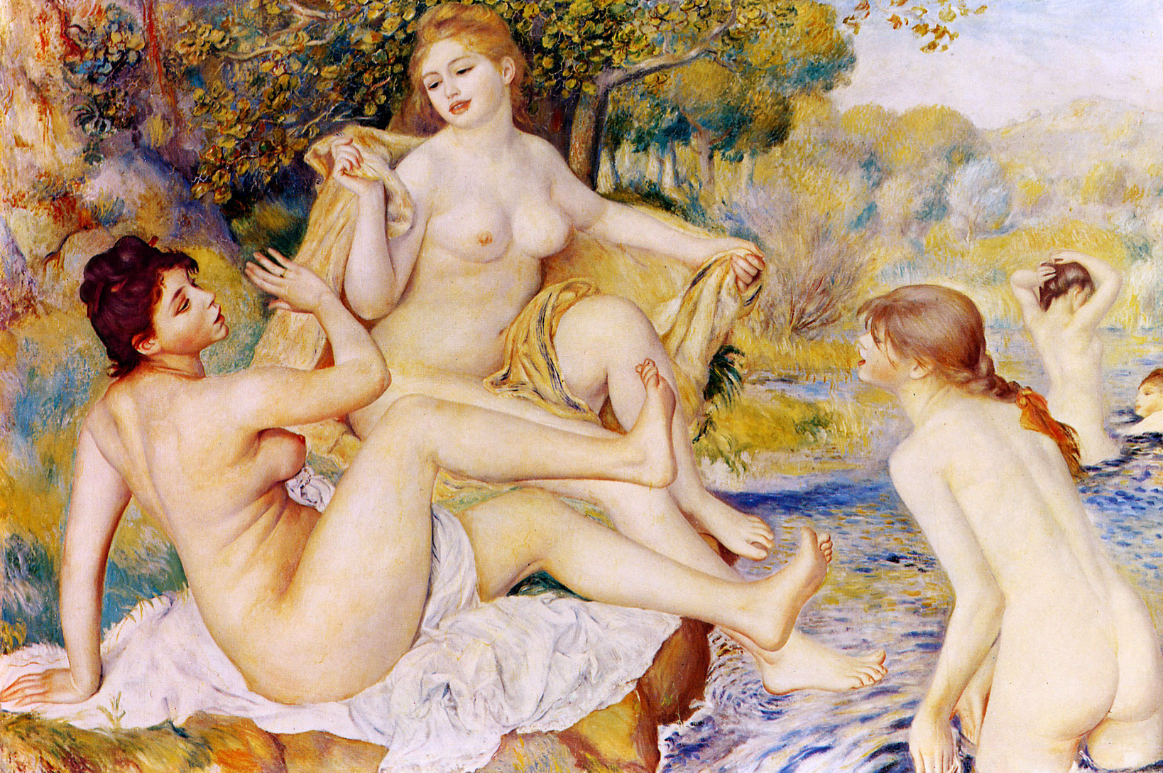 The Large Bathers - Pierre-Auguste Renoir painting on canvas